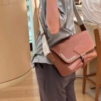 Louis Vuitton LV Unisex Montsouris Messenger Cognac Calf Leather Textile Lining (12)