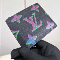 Louis Vuitton LV Unisex Multiple Wallet Black Borealis Calf Leather Textile Lining (2)