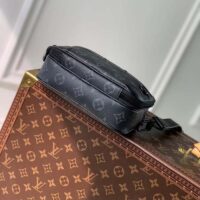 Louis Vuitton LV Unisex Nano Alpha Monogram Eclipse Coated Canvas Cowhide Leather (2)