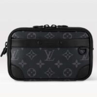 Louis Vuitton LV Unisex Nano Alpha Monogram Eclipse Coated Canvas Cowhide Leather (2)