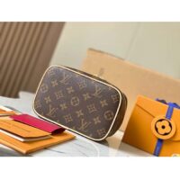 Louis Vuitton LV Unisex Nice Mini Toiletry Pouch Monogram Coated Canvas Natural Cowhide Leather (1)