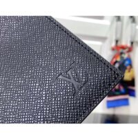 Louis Vuitton LV Unisex Passport Cover Black Taiga Leather Cowhide Leather Lining (2)