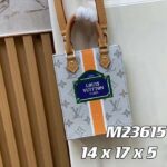 Louis Vuitton LV Unisex Petit Sac Plat Bag Beige Ocher Monopaname Coated Canvas Cowhide Leather - immagine 5