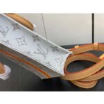 Louis Vuitton LV Unisex Petit Sac Plat Bag Beige Ocher Monopaname Coated Canvas Cowhide Leather - immagine 12