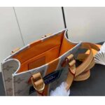 Louis Vuitton LV Unisex Petit Sac Plat Bag Beige Ocher Monopaname Coated Canvas Cowhide Leather - immagine 11