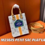 Louis Vuitton LV Unisex Petit Sac Plat Bag Beige Ocher Monopaname Coated Canvas Cowhide Leather - immagine 3