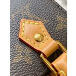 Louis Vuitton LV Unisex Petit Sac Plat Bag Monogram Coated Canvas Aged Natural Cowhide Leather - immagine 8