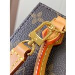 Louis Vuitton LV Unisex Petit Sac Plat Bag Monogram Coated Canvas Aged Natural Cowhide Leather - immagine 7