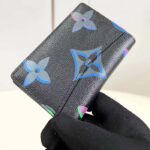 Louis Vuitton LV Unisex Pocket Organizer Black Borealis Calf Leather Textile Lining – Bild 3