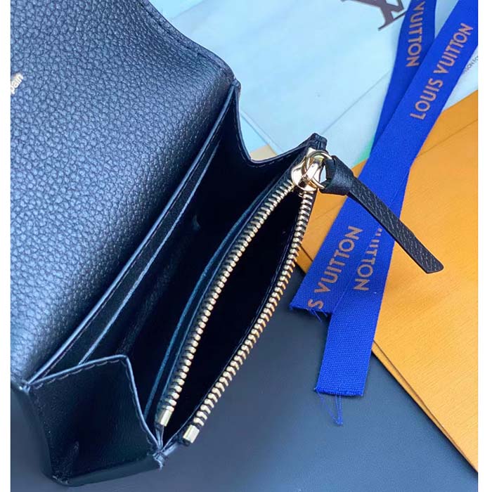 Louis Vuitton LV Unisex Rosalie Coin Purse Black Monogram Empreinte Embossed Supple Grained Cowhide Leather (10)
