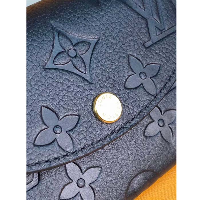 Louis Vuitton LV Unisex Rosalie Coin Purse Black Monogram Empreinte Embossed Supple Grained Cowhide Leather (5)