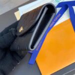 Louis Vuitton LV Unisex Rosalie Coin Purse Black Monogram Empreinte Embossed Supple Grained Cowhide Leather - Image 7