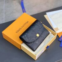 Louis Vuitton LV Unisex Rosalie Coin Purse Black Monogram Empreinte Embossed Supple Grained Cowhide Leather (1)