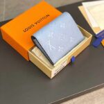 Louis Vuitton LV Unisex Rosalie Coin Purse Blue Monogram Empreinte Embossed Supple Grained Cowhide Leather - immagine 3