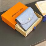 Louis Vuitton LV Unisex Rosalie Coin Purse Blue Monogram Empreinte Embossed Supple Grained Cowhide Leather - immagine 2