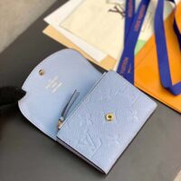 Louis Vuitton LV Unisex Rosalie Coin Purse Blue Monogram Empreinte Embossed Supple Grained Cowhide Leather (4)