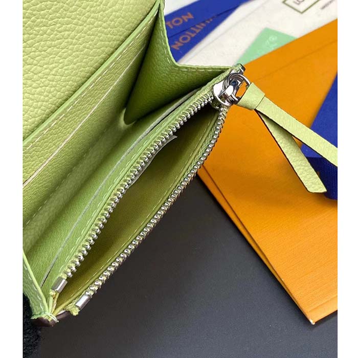 Louis Vuitton LV Unisex Rosalie Coin Purse Green Monogram Empreinte Embossed Supple Grained Cowhide Leather (3)