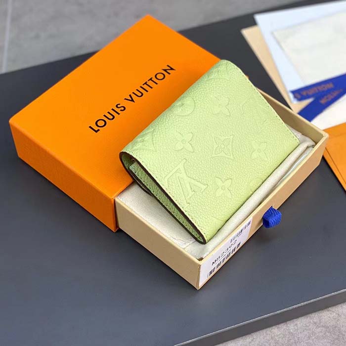 Louis Vuitton LV Unisex Rosalie Coin Purse Green Monogram Empreinte Embossed Supple Grained Cowhide Leather (5)