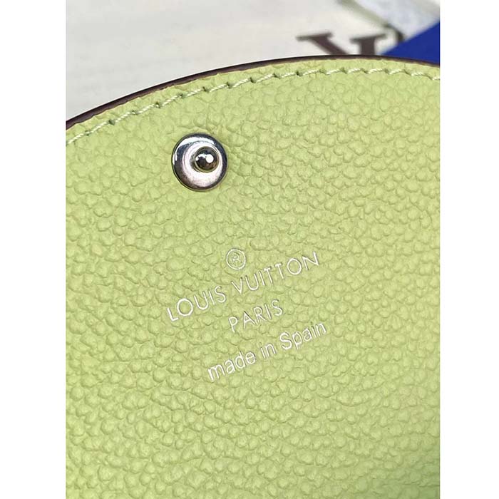 Louis Vuitton LV Unisex Rosalie Coin Purse Green Monogram Empreinte Embossed Supple Grained Cowhide Leather (6)