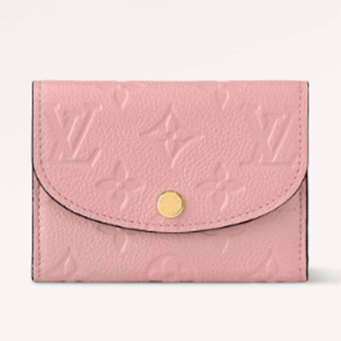 Louis Vuitton LV Unisex Rosalie Coin Purse Monogram Empreinte Embossed Supple Grained Cowhide Leather Pink
