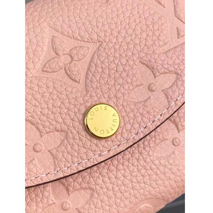 Louis Vuitton LV Unisex Rosalie Coin Purse Monogram Empreinte Embossed Supple Grained Cowhide Leather Pink (6)