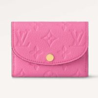 Louis Vuitton LV Unisex Rosalie Coin Purse Pink Monogram Empreinte Embossed Supple Grained Cowhide Leather (3)