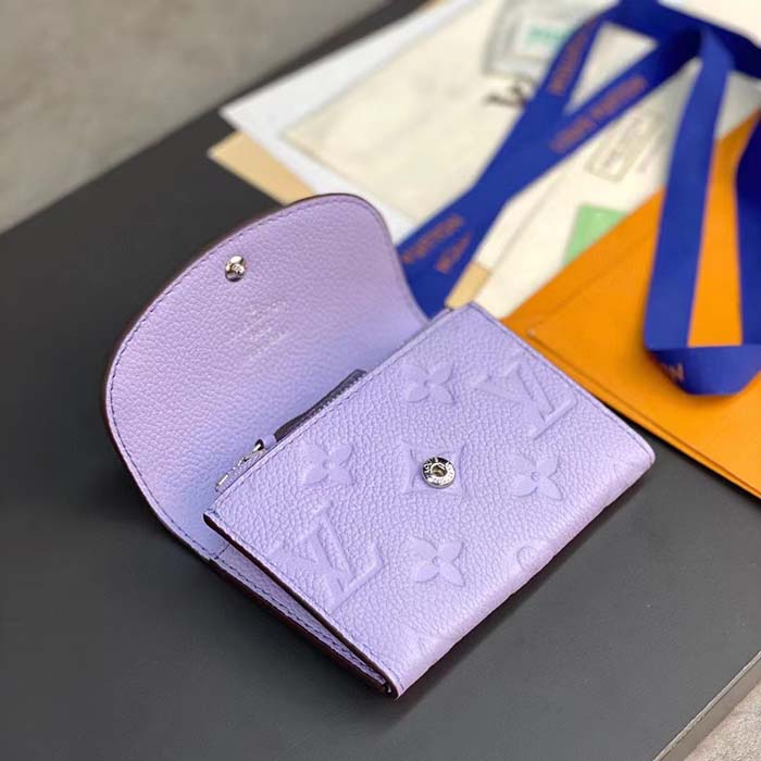 Louis Vuitton LV Unisex Rosalie Coin Purse Purple Monogram Empreinte Embossed Supple Grained Cowhide Leather (1)