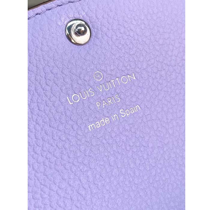 Louis Vuitton LV Unisex Rosalie Coin Purse Purple Monogram Empreinte Embossed Supple Grained Cowhide Leather (4)