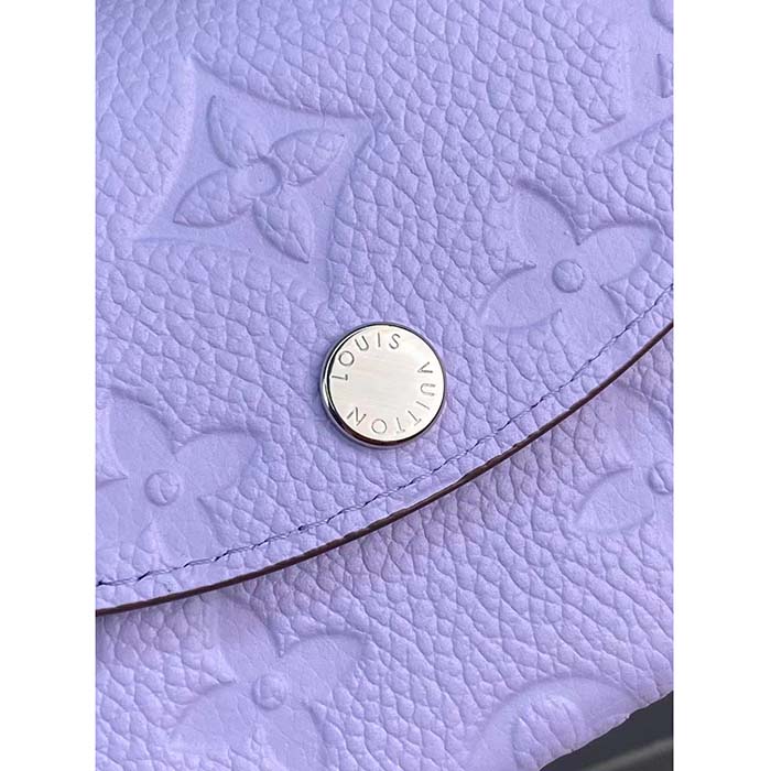 Louis Vuitton LV Unisex Rosalie Coin Purse Purple Monogram Empreinte Embossed Supple Grained Cowhide Leather (5)