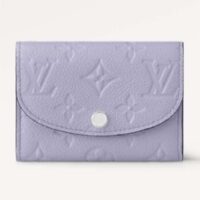 Louis Vuitton LV Unisex Rosalie Coin Purse Purple Monogram Empreinte Embossed Supple Grained Cowhide Leather