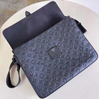 Louis Vuitton LV Unisex S Lock Briefcase Black Taurillon Monogram Embossed Cowhide Leather (4)