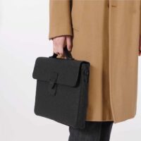 Louis Vuitton LV Unisex S Lock Briefcase Black Taurillon Monogram Embossed Cowhide Leather (4)