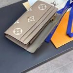 Louis Vuitton LV Unisex Sarah Wallet Cream Monogram Empreinte Embossed Supple Grained Cowhide Leather - Image 5