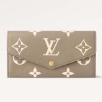 Louis Vuitton LV Unisex Sarah Wallet Cream Monogram Empreinte Embossed Supple Grained Cowhide Leather