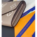 Louis Vuitton LV Unisex Sarah Wallet Cream Monogram Empreinte Embossed Supple Grained Cowhide Leather - Image 8
