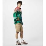 Louis Vuitton LV Unisex Skate Sneaker Brown Mesh Python-Like Embossed Leather Double Laces Rubber – Bild 12