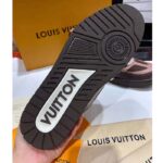 Louis Vuitton LV Unisex Skate Sneaker Brown Mesh Python-Like Embossed Leather Double Laces Rubber – Bild 10