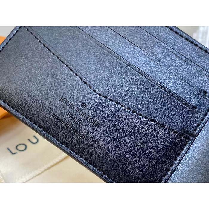 Louis Vuitton LV Unisex Slender Wallet Gradient Electric Sun Calf Leather Textile Lining (2)