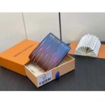 Louis Vuitton LV Unisex Slender Wallet Gradient Electric Sun Calf Leather Textile Lining - immagine 4