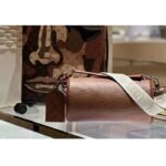 Louis Vuitton LV Unisex Soft Polochon MM Cognac Calf Leather Textile Lining - Bild 8