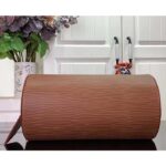 Louis Vuitton LV Unisex Soft Polochon MM Cognac Calf Leather Textile Lining - Bild 3