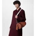 Louis Vuitton LV Unisex Soft Polochon MM Cognac Calf Leather Textile Lining - Bild 17