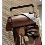 Louis Vuitton LV Unisex Soft Polochon MM Cognac Calf Leather Textile Lining - Bild 9