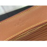 Louis Vuitton LV Unisex Soft Polochon MM Cognac Calf Leather Textile Lining (11)