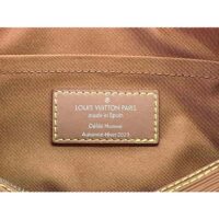 Louis Vuitton LV Unisex Soft Polochon MM Cognac Calf Leather Textile Lining (11)