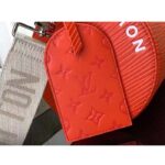 Louis Vuitton LV Unisex Soft Polochon MM Vermillion Red Epi XL Grained Cowhide Leather - Image 12