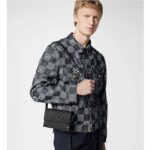 Louis Vuitton LV Unisex Steamer Wearable Wallet Black Embossed Cowhide Leather - Bild 13