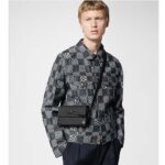 Louis Vuitton LV Unisex Steamer Wearable Wallet Black Embossed Cowhide Leather - Bild 14