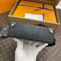Louis Vuitton LV Unisex Steamer Wearable Wallet Black Embossed Cowhide Leather (5)