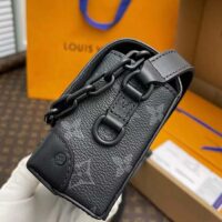 Louis Vuitton LV Unisex Steamer Wearable Wallet Black Monogram Eclipse Coated Canvas Cowhide Leather (13)